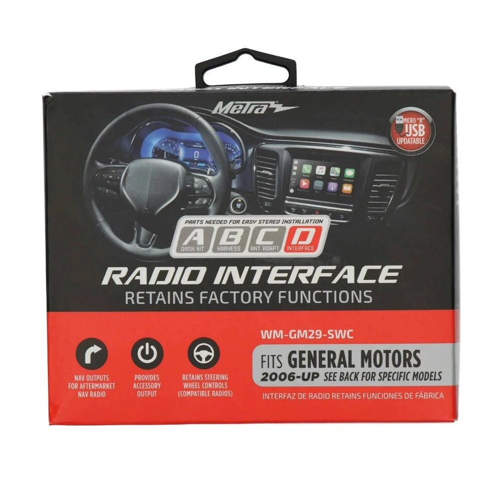 Metra WM-GM29-SWC Aftermarket Radio Data Interface and Harness GM 06-UP